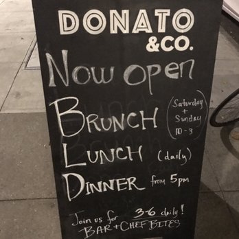 Donato & Co - Promo board - Italian Near Me - Berkeley, California