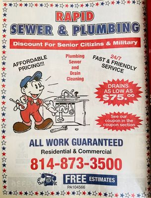 Rapid Sewer & Plumbing Logo