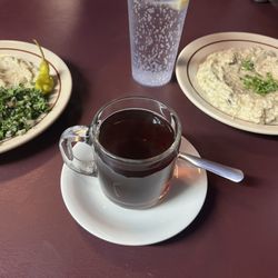 Sahara Restaurant - Sage House Tea, Baba Ghanoug , mezze Tabouleh Hummus