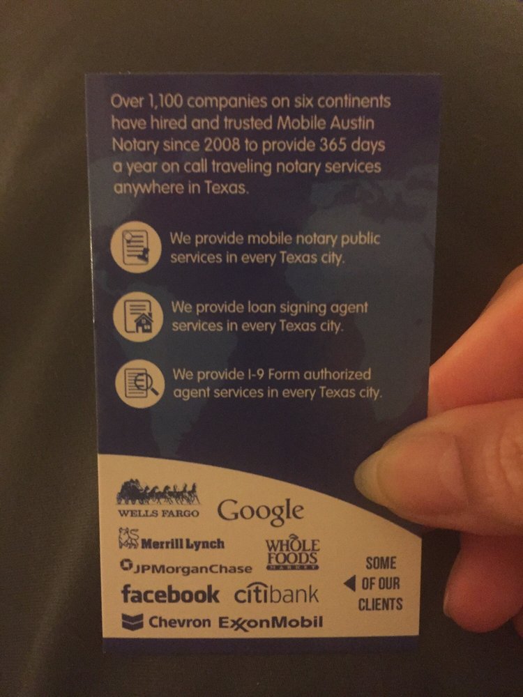 MOBILE AUSTIN NOTARY 85 Photos & 11 Reviews Austin, Texas