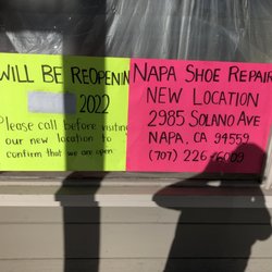 Napa Shoe Repair - Business has moved to new location