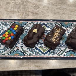 Fancy brownies (m&m, baileys, peanut butter, salted caramel) Fancy brownies (m&m, baileys, peanut butter, salted caramel)