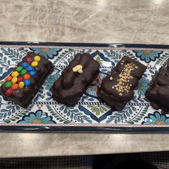 Legendary Doughnuts - Fancy brownies (m&m, baileys, peanut butter, salted caramel) - Donuts Near Me - Issaquah, Washington Legendary Doughnuts - Fancy brownies (m&m, baileys, peanut butter, salted caramel) - Donuts Near Me - Issaquah, Washington