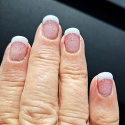 Tina's Nails - Sparkly french tip nails!