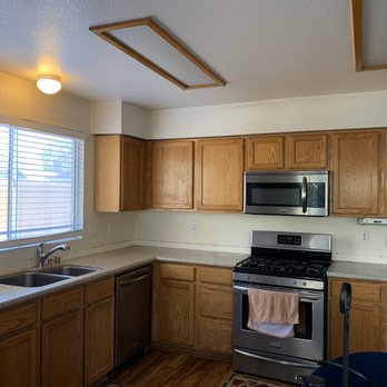 EDF PAINTING - Before and after. We absolutely love our new kitchen. Alex was very professional and did an awesome job. - Painters Near Me EDF PAINTING - Before and after. We absolutely love our new kitchen. Alex was very professional and did an awesome job. - Painters Near Me