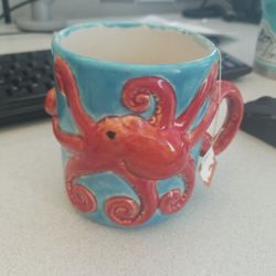 Bisque Barn Pottery Paint Studio - Octopus mug!