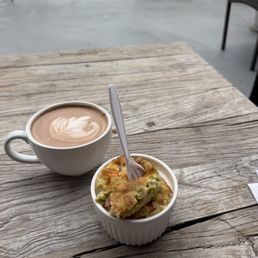 Casserole and amazing coffee Casserole and amazing coffee