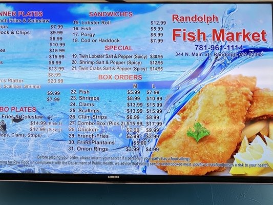Menu photo 2 Randolph Fish Market Randolph, MA Menu photo 2 Randolph Fish Market Randolph, MA