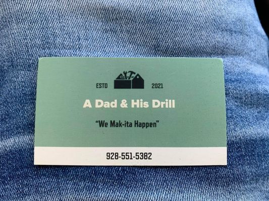 A Dad & His Drill Logo