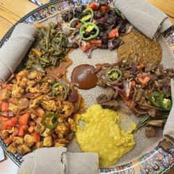 Enat Ethiopian Restaurant - Meat Platter