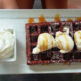 Red Velvet Waffle Sundae Red Velvet Waffle Sundae