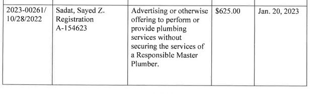 Slide of Sadat Plumbing Service