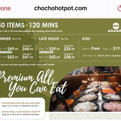 Chocho Hot Pot Premium All You Can Eat - Pricing as of 06-21-25