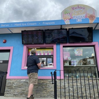 Richie's Retail Slush & Food - Menu outside - Ice Cream & Frozen Yogurt Near Me - Everett, Massachusetts Richie's Retail Slush & Food - Menu outside - Ice Cream & Frozen Yogurt Near Me - Everett, Massachusetts