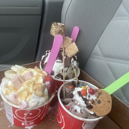 S'mores S'mores (Chocolate, Graham) Create Your Own Roll Ice Cream Oreo go Nuts (Oreo, Nutella)