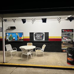 Outdoor seating at concession stand