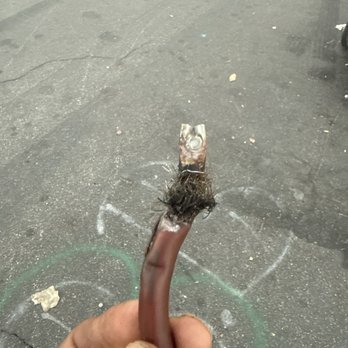 All For Show Audio - Started to see smoke and realized they're was too much slack and it was this burning after I got my wires redone here - Car Stereo Installation Near Me - Hemet, California