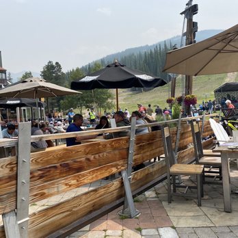Ten Mile Tavern - outdoor seating with tables and umbrellas - Bars Near Me - Frisco, Colorado Ten Mile Tavern - outdoor seating with tables and umbrellas - Bars Near Me - Frisco, Colorado
