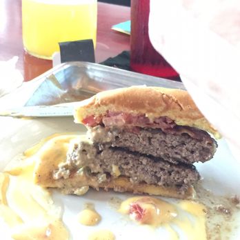 FM Kitchen & Bar - Known for their burgers. This is the Cooper. He already dug in before I could get a pic! - Bars Near Me - Houston, Texas FM Kitchen & Bar - Known for their burgers. This is the Cooper. He already dug in before I could get a pic! - Bars Near Me - Houston, Texas