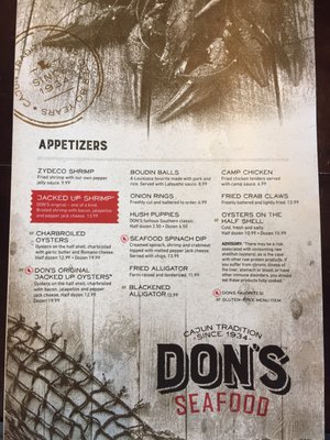 Menu photo 7 Don’s Seafood - Gonzales Gonzales, LA Menu photo 7 Don’s Seafood - Gonzales Gonzales, LA