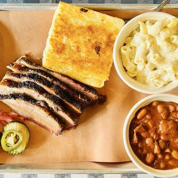 Trail Dust BBQ - Brisket plate (reg) + 2 sides - Barbeque Near Me - Morgan Hill, California
