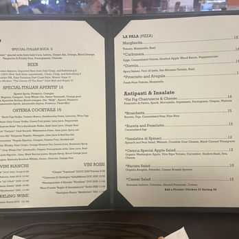Osteria Brooklyn @DeKalb - Food and Drinks Menu 1 of 2 (August 2023) - Italian Near Me - Brooklyn, New York