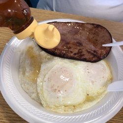 Ashley's Place Sandwich Shop - Breakfast special with grits and ham $5.29