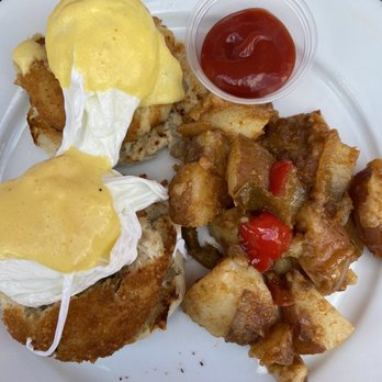 Anthony David's - Crab Cake Benedict - Breakfast & Brunch Near Me - Hoboken, New Jersey Anthony David's - Crab Cake Benedict - Breakfast & Brunch Near Me - Hoboken, New Jersey