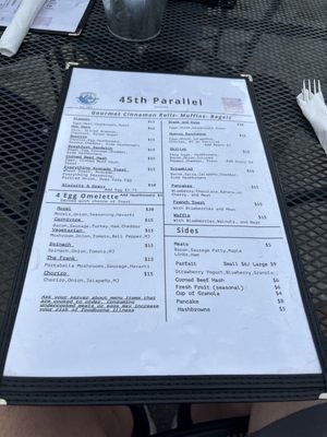 Menu photo 1 45th Parallel Cafe Suttons Bay, MI