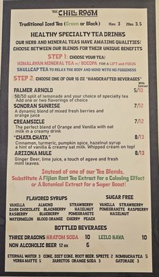 Menu photo 5 The Chill Room Tempe, AZ