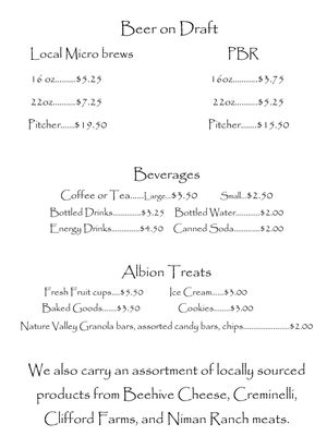 Menu photo 1 Albion Grill Alta, UT