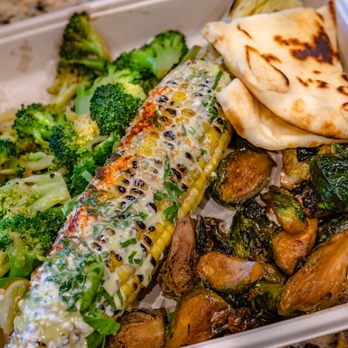 Local Expedition Wood Fired Grill - LA Street Corn with Caramelized Brussel Sprouts and Sautéed Broccoli - New American Near Me - Alpharetta, Georgia Local Expedition Wood Fired Grill - LA Street Corn with Caramelized Brussel Sprouts and Sautéed Broccoli - New American Near Me - Alpharetta, Georgia