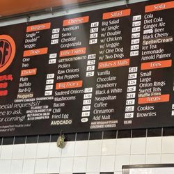 BSF - Burgers Shakes & Fries - Current menu 9/30/26