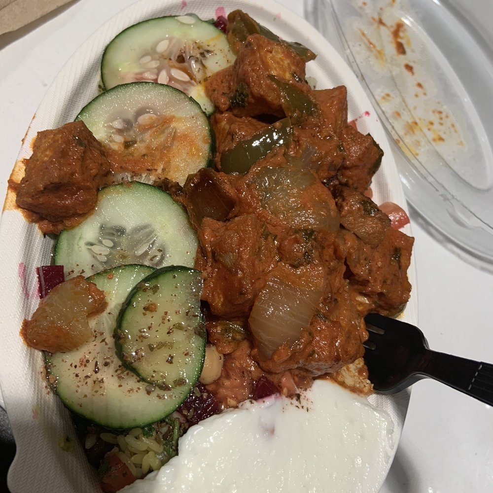 Pita Bistro - My delicious build your own bowl. You can see the cucumbers, tofu, and garlic spread. - Mediterranean Near Me - Phoenix, Arizona Pita Bistro - My delicious build your own bowl. You can see the cucumbers, tofu, and garlic spread. - Mediterranean Near Me - Phoenix, Arizona