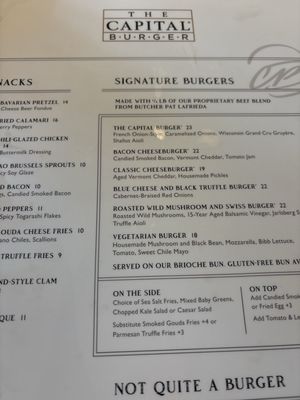 Menu photo 2 The Capital Burger Washington, DC, DC Menu photo 2 The Capital Burger Washington, DC, DC