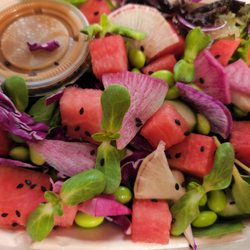 Conscious Kitchen - Salad w/Watermelon, edamame, radish, greens
