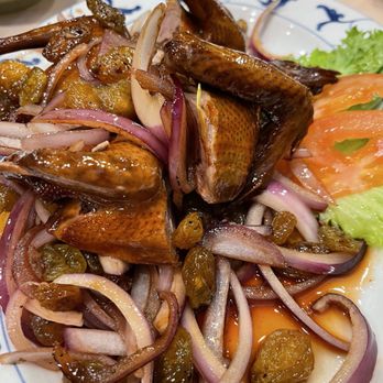 Little Vietnamese Bistro - 42. French Style Squab with Raisin and Onion Sauce - Vietnamese Near Me - San Bruno, California Little Vietnamese Bistro - 42. French Style Squab with Raisin and Onion Sauce - Vietnamese Near Me - San Bruno, California