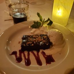 Raspberry Brownie Sundae