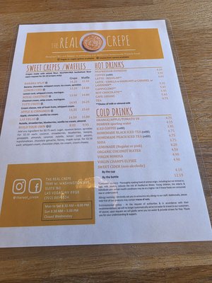 Menu photo 1 The Real Crepe Las Vegas, NV Menu photo 1 The Real Crepe Las Vegas, NV
