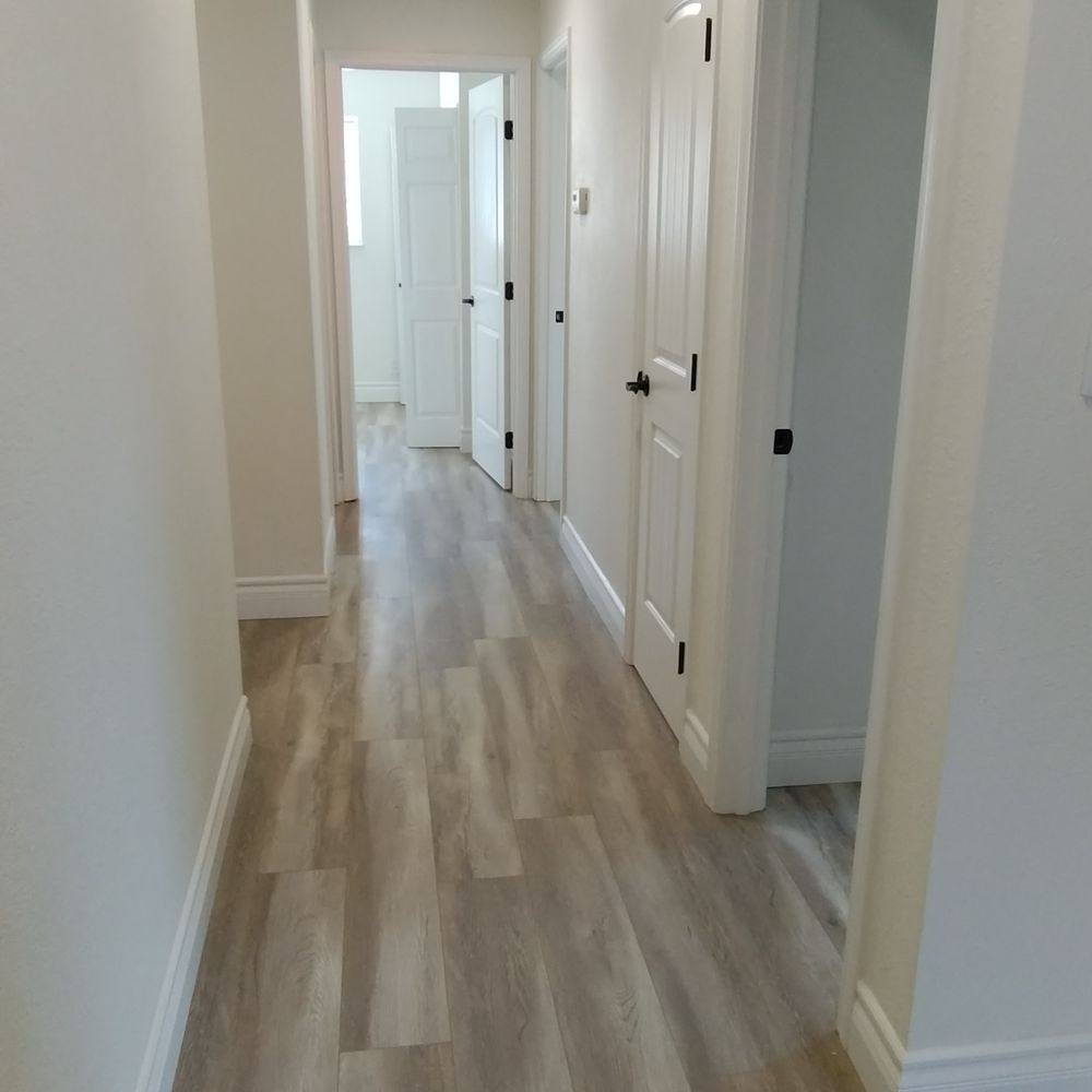 Contractors’ Warehouse - Main hallway. All new flooring, recessed lights, doors and matching hardware - Building Supplies Near Me - Hayward, California Contractors’ Warehouse - Main hallway. All new flooring, recessed lights, doors and matching hardware - Building Supplies Near Me - Hayward, California