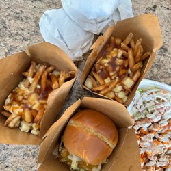 Habibz Corner - Chicken on Rice with Salad, Double Cheeseburger, Cheeseburger, Poutine