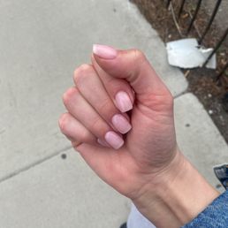 Deep powder manicure. Deep powder manicure.