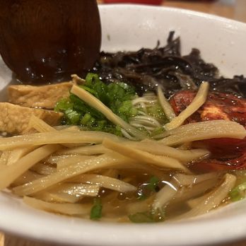 DOMU - Dr. Phillips - VEGAN TOMATO + SHIITAKE BROTH, MENMA, SCALLIONS, KIKURAGE, TORCHED TOMATO, FRIED TOFU, JAPANESE SPICES, LIME ZEST - Ramen Near Me - Orlando, Florida DOMU - Dr. Phillips - VEGAN TOMATO + SHIITAKE BROTH, MENMA, SCALLIONS, KIKURAGE, TORCHED TOMATO, FRIED TOFU, JAPANESE SPICES, LIME ZEST - Ramen Near Me - Orlando, Florida