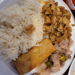 Deco Cafe Filipiniana - Pictured here is sisig, pork adobo, and turon