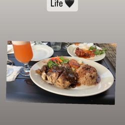 Footprints Cafe - Jerk Chicken & Rice and Peas
