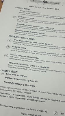 Menu photo 2 Natura Gourmet Alicante, A Menu photo 2 Natura Gourmet Alicante, A