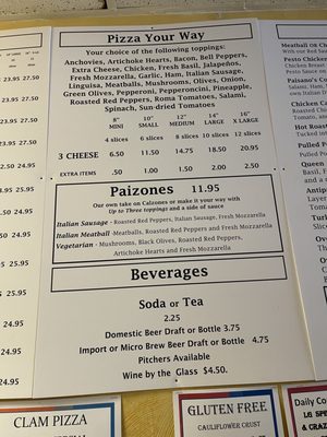 Menu photo 5 Paisano's Pizzeria Ione, CA