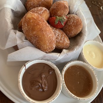 La Mondina - Sugar donuts with warm Nutella / warm caramel and creme anglaise - Italian Near Me - Brielle, New Jersey