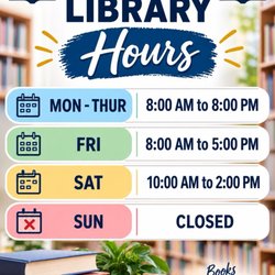 Hidalgo Public Library - I've been coming for years and they never added the hours so I'm posting a picture for others