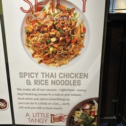 spicy thai chicken rice noodles